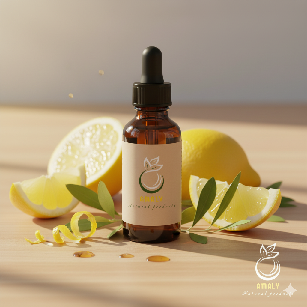 5 Massive benefits of Lemon Oil 1 Lemon Dropping Oil Botle