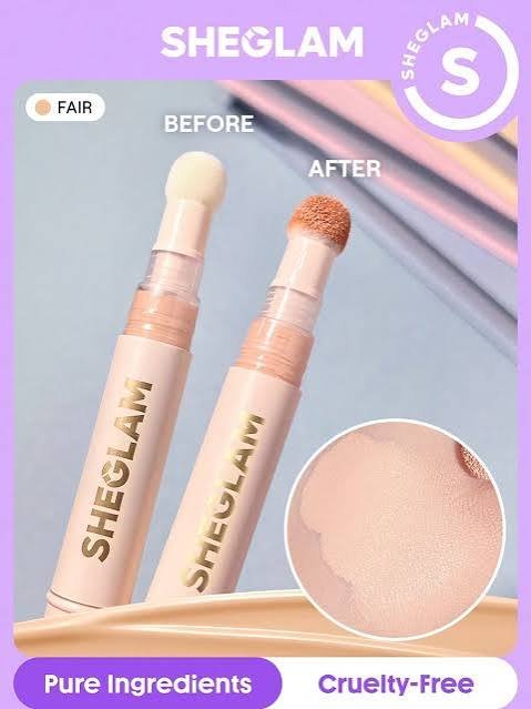 SHEGLAM Full Coverage Coverage Multi-Use Concealer Pen "قلم كونسيلر شيجلام متعدد الاستخدامات بأسفنجة دمج وتغطية كاملة"