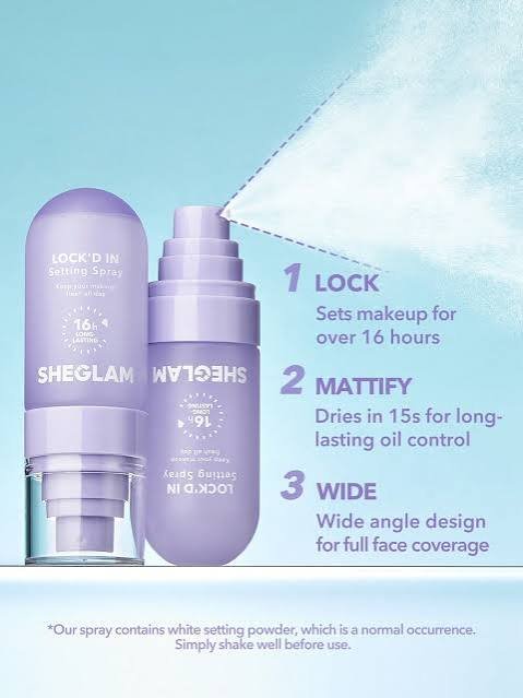 مثبت المكياج شي جلام لوكد إن "SHEGLAM Lock'd In Setting Spray" 7 مثبت المكياج شي جلام لوكد إن "SHEGLAM Lock'd In Setting Spray" - الصورة 4