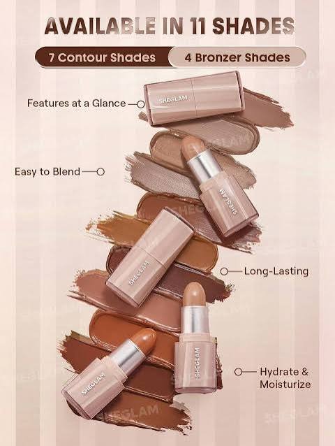SHEGLAM Color Bloom Glow Sculpt Stick " كونتور شيجلام الكريمي ستيك - تشكيلة المظهر المتألق" 7 SHEGLAM Color Bloom Glow Sculpt Stick " كونتور شيجلام الكريمي ستيك - تشكيلة المظهر المتألق" - الصورة 4